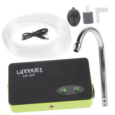 Balacoo Portable Oxygen Pump for Fishing 3-in-1 Induction Charging Water Absorber Lightweight Aeration Tool for Outdoor Use Green