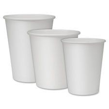 10 fl oz Single Wall Lined Disposable Cups - White