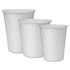 10 fl oz Single Wall Lined Disposable Cups - White