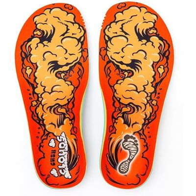 Remind Insoles Cush | Shoe Inserts for Mid-High Arch Support | Ski Boot, Snowboarding & Skateboarding | Walking & Running | Lightweight Comfort | Clouds | Mens Size 7-7.5