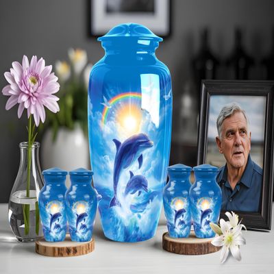 Dolphin Urn for Ashes for Women Small, Large Cremation Urn for Ashes Adult Male