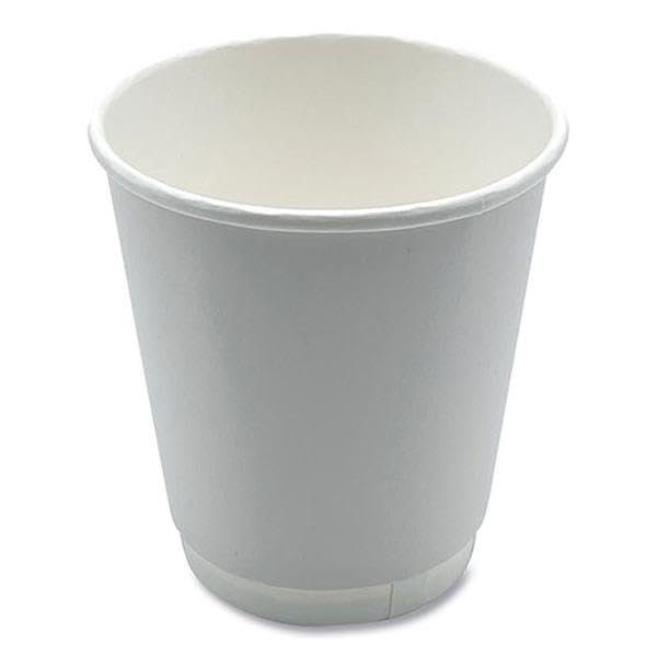 10 oz Double-Walled Paper Hot Cups White - Pack of 500
