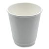10 oz Double-Walled Paper Hot Cups White - Pack of 500 view 1