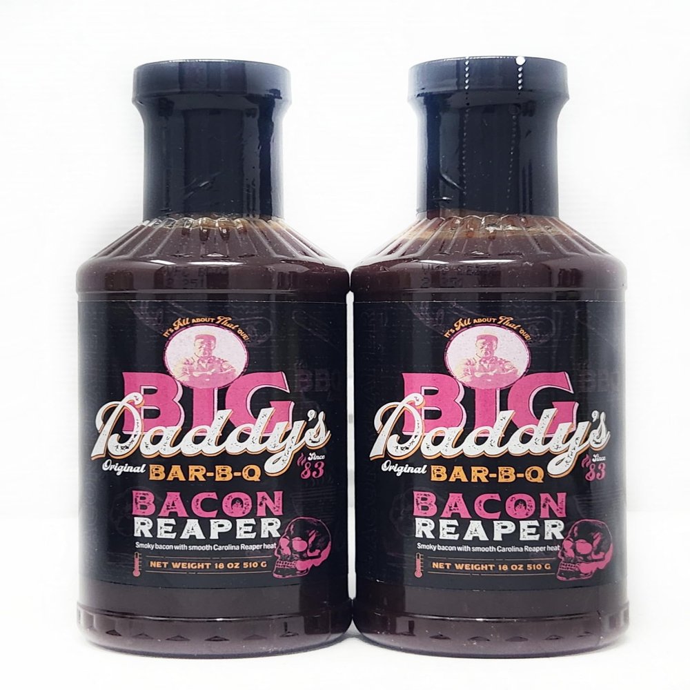 2 Pack of Barbecue Sauce Assorted Flavors Big Daddys (18oz, Bacon Reaper)