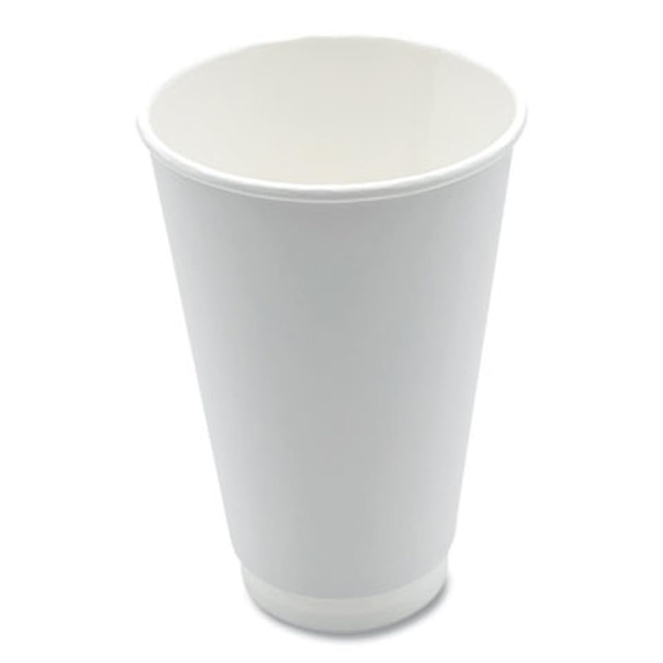 16 oz Double Walled Hot Cup White - 500 per Case