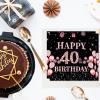 40Pcs 40th Birthday Decorations for Women, Black Rose Gold Disposable Paper Napkins Cheers to 40 Years Old Birthday Anniversary Party Decorations Supplies (6.5x6.5 Inches) view 2