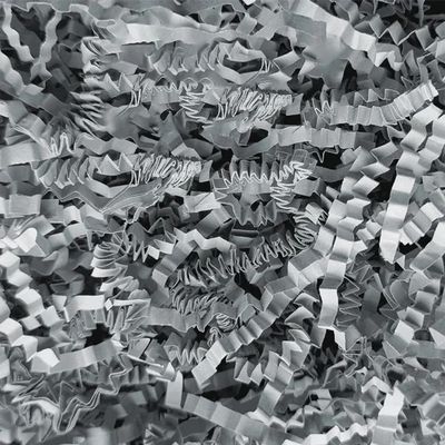 homeemoh 100g Crinkle Cut Paper Shred Filler, Packing Basket Gift Box Filler Grass Cushion Stuffing for Halloween, Birthdays, Anniversaries, Weddings, Silver Gray