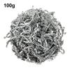 homeemoh 100g Crinkle Cut Paper Shred Filler, Packing Basket Gift Box Filler Grass Cushion Stuffing for Halloween, Birthdays, Anniversaries, Weddings, Silver Gray view 2