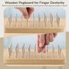 36-Hole Hand Therapy Pegboard, Wooden with 3 Sizes of Iron Pegs, Rehabilitation Tool for Motor Skills and Coordination view 2
