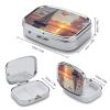 Pill Organizer, Portable Pill Box, Travel 7 Day Pillcase Sailboat and Sunset Medicine Organizer 2 Compartments Medicine Container for Vitamins, Medications, Fish Oil and Supplements view 2