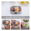 Pill Organizer, Portable Pill Box, Travel 7 Day Pillcase Sailboat and Sunset Medicine Organizer 2 Compartments Medicine Container for Vitamins, Medications, Fish Oil and Supplements view 4