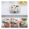 Pill Organizer, Portable Pill Box, Travel 7 Day Pillcase Cartoon Small Insect Medicine Organizer 2 Compartments Medicine Container for Vitamins, Medications, Fish Oil and Supplements view 4