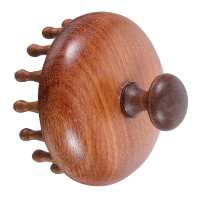 COLLBATH Scalp Massager Shampoo Brush Wooden Hair Brush for Head Massage Itch Relief Blood Flow Enhancement Relaxation Portable Tool