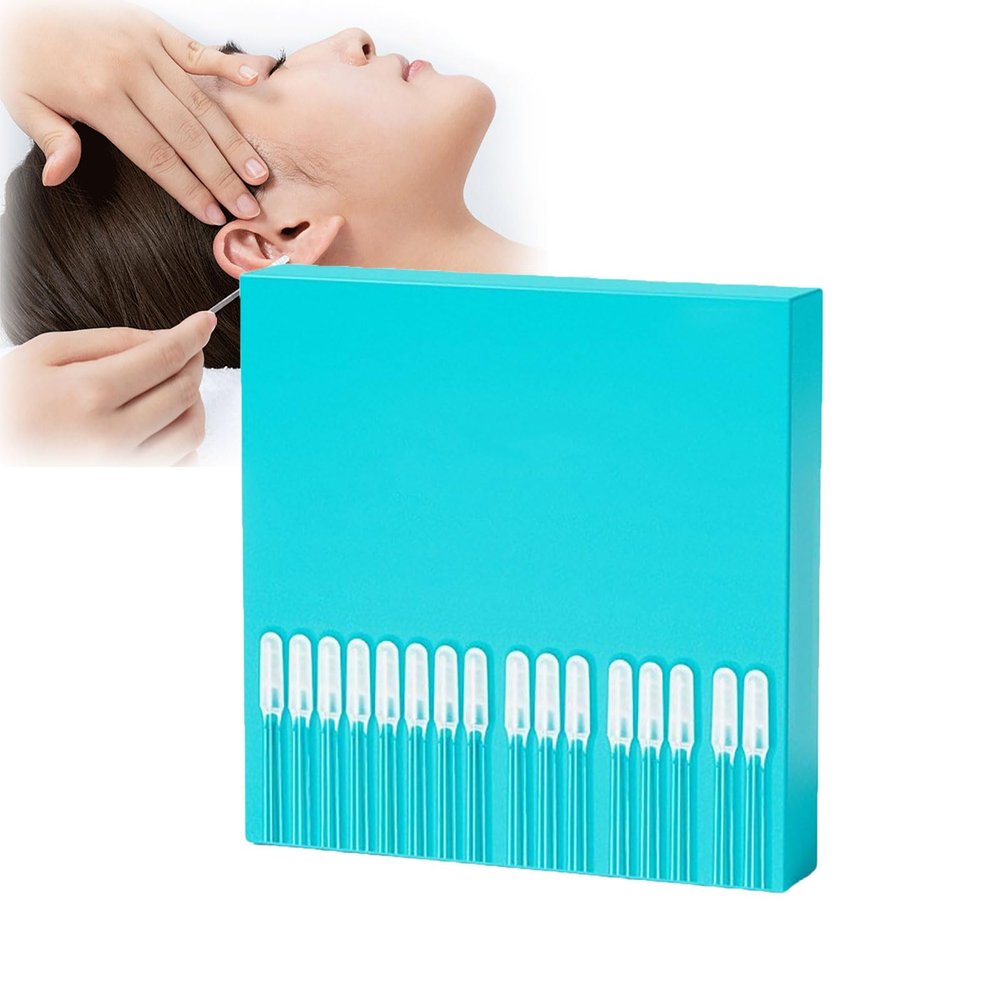 24 Pcs Reusable Ear Wax Removal Swabs, Earwax Removal Adhesive Swabs, Sticky Ear Cleaner with Dust Cover Packaging, Cotonetes para Limpiar Oidos for Adults and Kids (24)