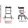 Hlixzoy Elderly Walker, Rehabilitation Training Equipment for Hemiplegic Disabled People, Standing Frame, Elderly Walking Trolley, Lightweight, Anti-Rollover and Forward Tilt, Height Adjustable view 2