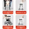 Hlixzoy Elderly Walker, Rehabilitation Training Equipment for Hemiplegic Disabled People, Standing Frame, Elderly Walking Trolley, Lightweight, Anti-Rollover and Forward Tilt, Height Adjustable view 4