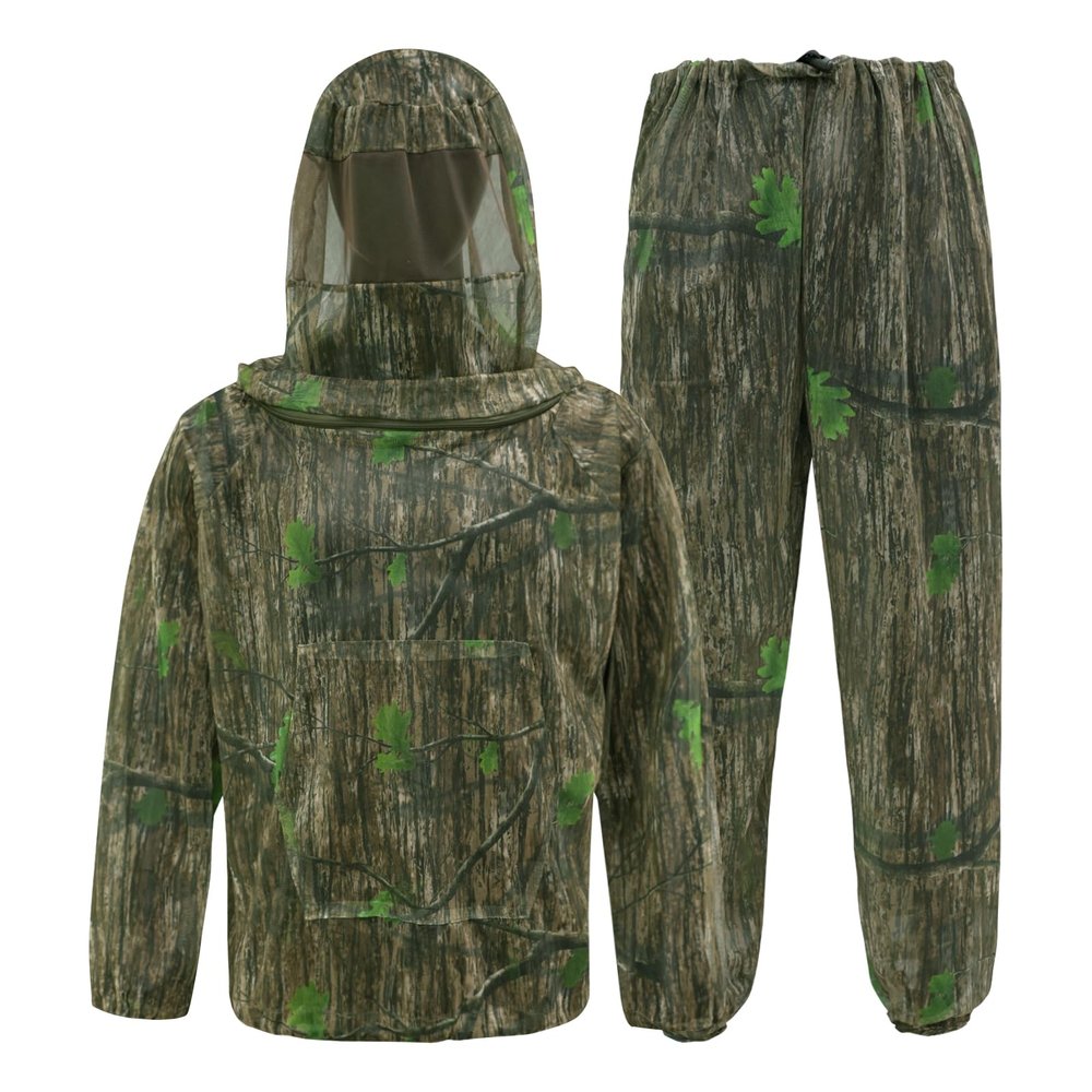 Tongcamo Mosquito Net Suit Camo Hunting Mesh Suit Bug Net Clothing with Hood for Outdoor Protection No-See-Ums Garden Camping