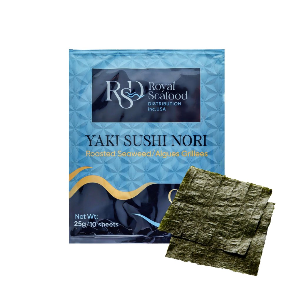 RSD Premium Roasted Seaweed Nori Sheets 10 Full Sheets (25 gr) Sushi-Grade, Crispy & Organic Ideal for Sushi Rolls, Onigiri, Wraps & Snacks Vegan, Gluten-Free, Non-GMO