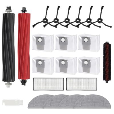 22 PCS Accessories Kit Compatible For Roborock S8 Pro Ultra Robot Vacuum Cleaner Replacement Parts Dual Main Brush Side Brush