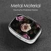Black Blackgound Rose Pill Box Round Pill Case for Pocket Purse 2 Compartment Medicine Pill Organizer Cute Portable Travel Pillbox Vitamin Cod Liver Oil Storage Box Unique Gift Organizer view 4