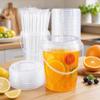 10 Pack 34oz Plastic Cups with Lids and Straws, Disposable Iced Coffee Cups with Lids,Sturdy & Food Safe Drink Buckets for Cold/Hot Drinks,Smoothies, Fruit Drinks Cups Summer Beverages,Bar/Beach Party view 3