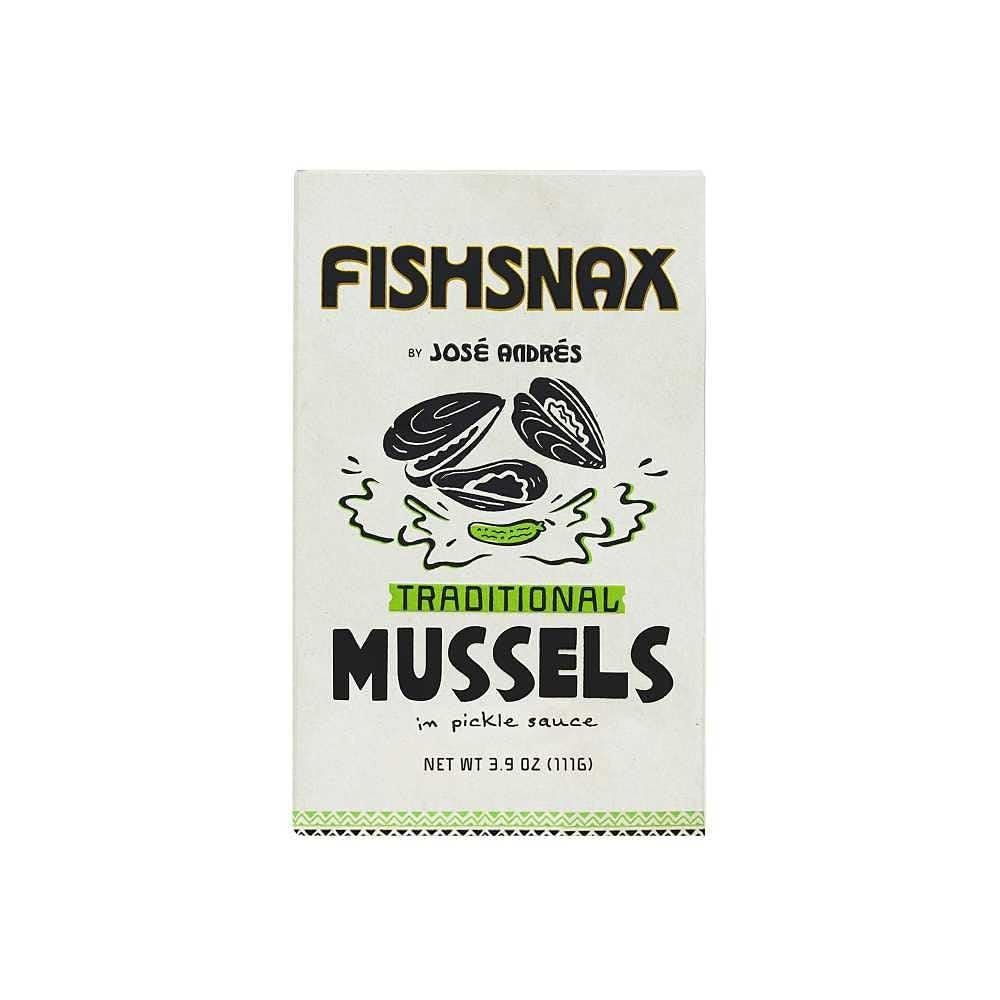 Jos Andrs Foods FishSnax Mussels in Pickle Sauce, 3.9 oz
