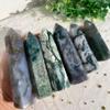 1.1LB Set Moss Agate Obelisks Hexahedral Bundle Random Delivery Assorted 10-15pcs Crystal Towers for Energy, Sacred Geometry & Healing Decor view 1