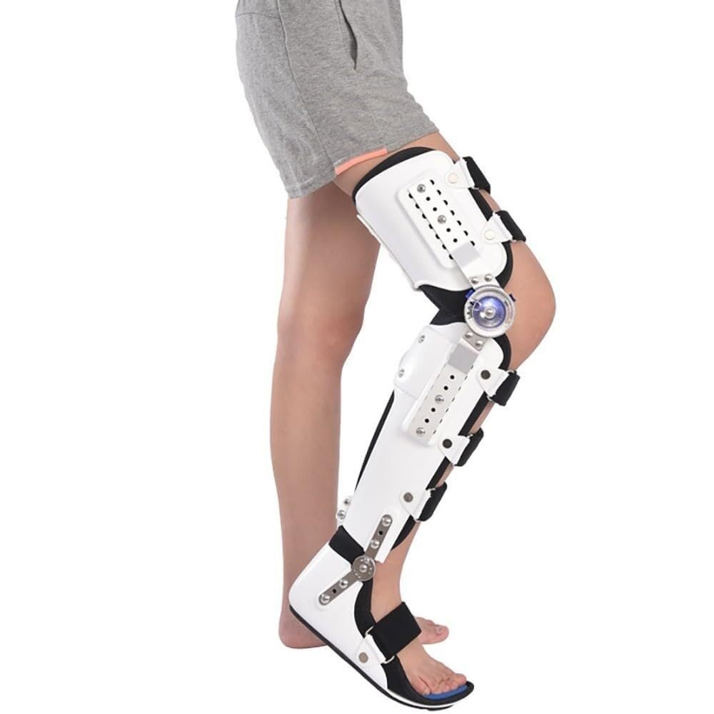 Knee, Ankle & Foot Orthosis Hinged Foot Support Brace Full Leg Stabilizer Orthosis Splint For Lower Limb Injuries Post Knee And Foots Protector Also Used For Achilles Pain Relief(RIGHT)