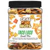 Grab Our Nuts Taco Loco Snack Mix 28 Ounce Jar: Salted Corn & Flex Chips, Hot & Spicy Sesame Sticks, Salsa Corn Sticks, Nacho Corn Sticks, Seasoned Rice Crackers view 1