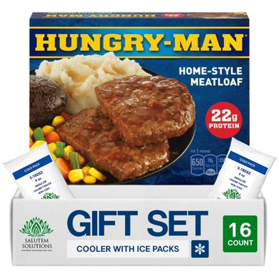 Salutem Vita Home Style Meatloaf Frozen Meal, Comfort Food Dinner, 16 oz, Gift Set Pack of 16