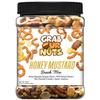 Grab Our Nuts Honey Mustard Snack Mix 28 Ounce Jar: Honey Roasted Sesame Sticks, HMO Pretzel Pieces, Mini Mustard Pretzels, Oyster Crackers view 1