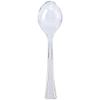 10.5 inch Clear Salad Plastic Serving Spoon Durable Disposable Utensil for Buffet, Salads, Catering, Parties, Events, BBQs & Food Service (6)