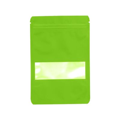100PCS Foil Pouch Mylar Bags with Clear Window,ULIFESTAR Stand Up Sealable Bags with Tear Notches,Resealable for Food,Party Favors,Gift Packaging etc(10 * 15cm/3.94 * 5.91",Green)