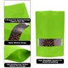 100PCS Foil Pouch Mylar Bags with Clear Window,ULIFESTAR Stand Up Sealable Bags with Tear Notches,Resealable for Food,Party Favors,Gift Packaging etc(10 * 15cm/3.94 * 5.91",Green) view 3