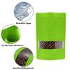 100PCS Foil Pouch Mylar Bags with Clear Window,ULIFESTAR Stand Up Sealable Bags with Tear Notches,Resealable for Food,Party Favors,Gift Packaging etc(10 * 15cm/3.94 * 5.91",Green) view 4