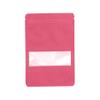 100PCS Foil Pouch Mylar Bags with Clear Window,ULIFESTAR Stand Up Sealable Bags with Tear Notches,Resealable for Food,Party Favors,Gift Packaging and Small Business(10 * 15cm/3.94 * 5.91",Pink) view 1