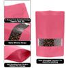 100PCS Foil Pouch Mylar Bags with Clear Window,ULIFESTAR Stand Up Sealable Bags with Tear Notches,Resealable for Food,Party Favors,Gift Packaging and Small Business(10 * 15cm/3.94 * 5.91",Pink) view 3