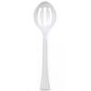 10.5 inch White Slotted Plastic Serving Spoon Durable Disposable Utensil for Buffet, Salads, Catering, Parties, Events, BBQs & Food Service (3) view 1