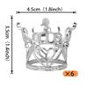 Rsstarxi 6 Pack Silver Queen Crown Cake Topper 3D Mini Crown Cake Pick for Baby Shower Kids Girls Birthday Anniversary Party Cake Decorations Supplies view 2