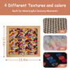 4-Piece Sensory Touch Panel Set with Solid Wood Frames Wall-Mounted Textured Boards for Kids Early Learning & Sensory Play view 2