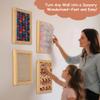 4-Piece Sensory Touch Panel Set with Solid Wood Frames Wall-Mounted Textured Boards for Kids Early Learning & Sensory Play view 3