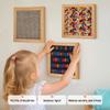 4-Piece Sensory Touch Panel Set with Solid Wood Frames Wall-Mounted Textured Boards for Kids Early Learning & Sensory Play view 4