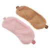 Gogogmee Cute Cartoon Plush Eye Mask for Sleeping 2pcs Faux Fur Sleep Mask Set in Pink and Brown Soft for Nap and Travel Light Blocking Eye Covers for Kids view 1