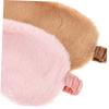 Gogogmee Cute Cartoon Plush Eye Mask for Sleeping 2pcs Faux Fur Sleep Mask Set in Pink and Brown Soft for Nap and Travel Light Blocking Eye Covers for Kids view 3