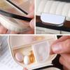 2-in-1 Travel Pill Organizer Set 7-Day Weekly Pill Case with Medication Tracker + 4-in-1 Pill Cutter, Crusher, Storage Box & Water Cup Portable Medicine Kit for Travel, Home, Elderly Use (White) view 2