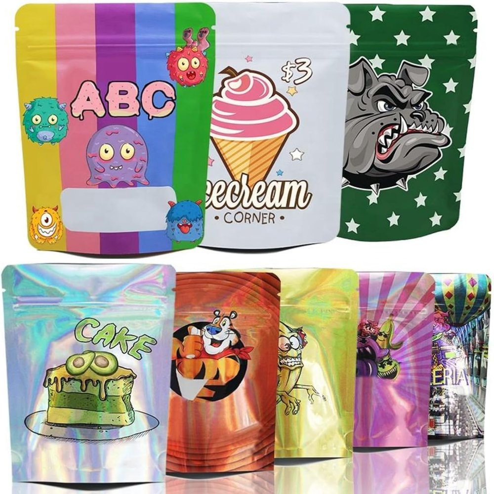 1000 Pcs Custom Print Aluminium Foil Bags(Min Order 1000 Pcs),Smell Proof Pouch for Business Packaging,Resealable Stand Up Zipper Bag for Food Storage,Pet,Dried Food,Snack(Exclude Shipping Fee
