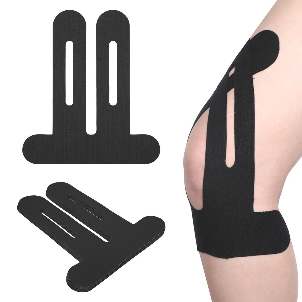 10Pcs Kinesiology Tape,Precut Kinesiology Tape for Knees,Original Cotton Elastic Athletic Strips Knee Tapes for Knee Pain & Stability,Waterproof and Breathable,for Muscle Knee Pain Relief