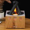Pssopp Aromatherapy Diffuser Humidifier, Quiet and Colorful 400ml Essential Oil Air Diffuser Campfire Ornament for Home Office (US Plug 100-240V) view 2