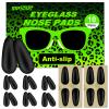 1.6mm Ultra-Thin Anti-Slip 17mm Long Silicone Nose Pads for Glasses-Replacement Anti-Slip Nose Pads, with Super Sticky Backing for Eyeglasses, Sunglasses & Blue Light Glasses