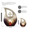 JAGLASH Northen Cardinal Large Memorial urns for Ashes Adult Female - Cremation urn for Ashes Adult Man - Funeral Decorative 10 inch view 2